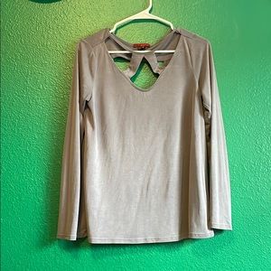 BKE red long sleeve shirt.